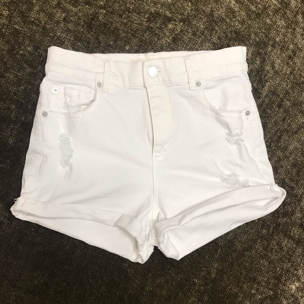 High waist jean shorts